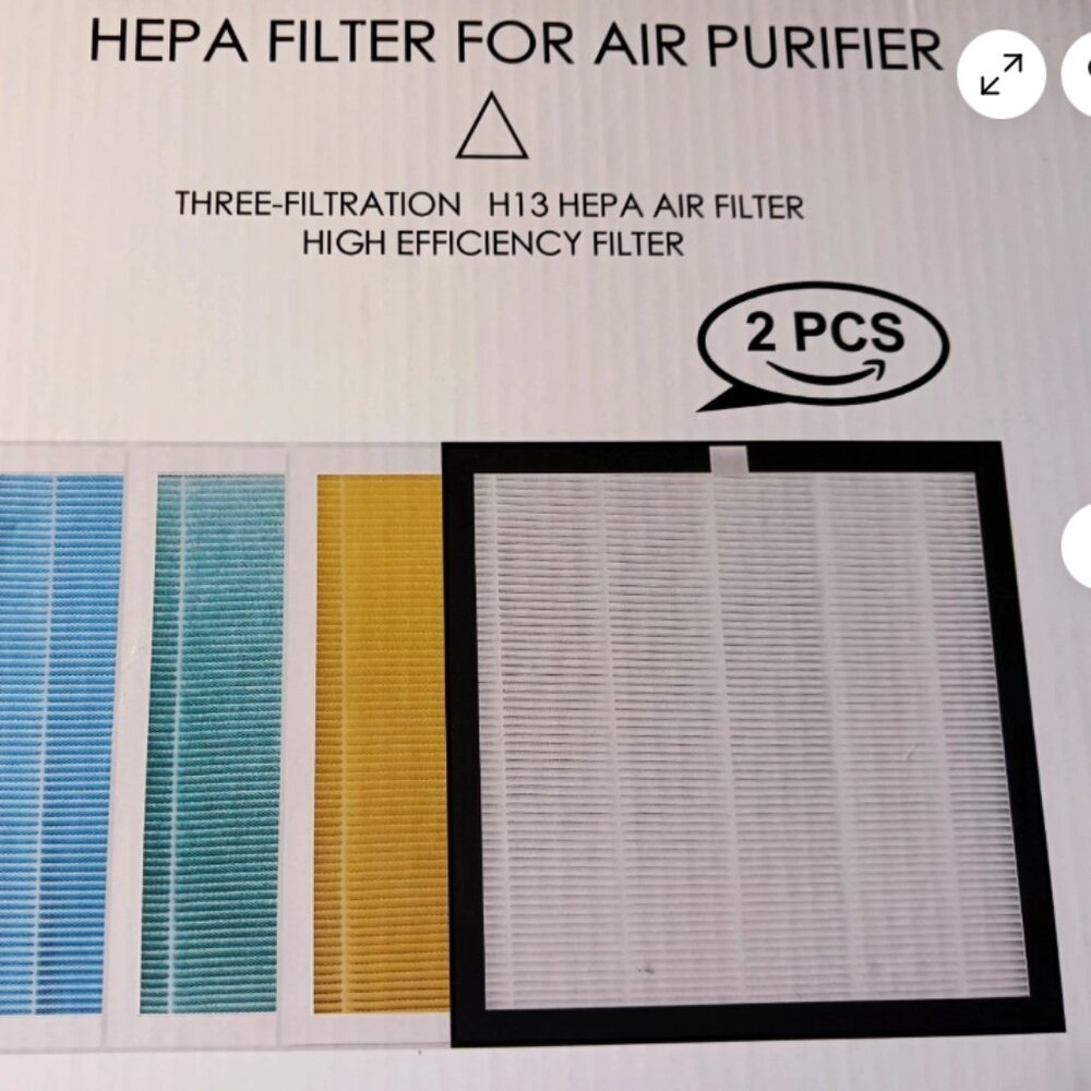H13 TRUE HEPA AIR PURIFIER FILTER Replacement Three Filtration 2 pcs - Picture 2 of 6